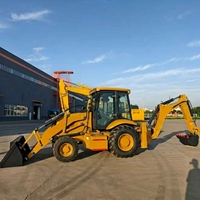 Backhoe Loader Hemat Biaya Terintegrasi Excavator Loader Ringkas Tugas Berat Pasokan Langsung Pabrik