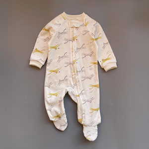 Pyjama bébé nouveau-né style coréen 2026, barboteuse <span class=keywords><strong>à</strong></span> pieds en coton <span class=keywords><strong>à</strong></span> manches longues avec fermeture éclair, imprimé cœurs et pois - Product Image 4