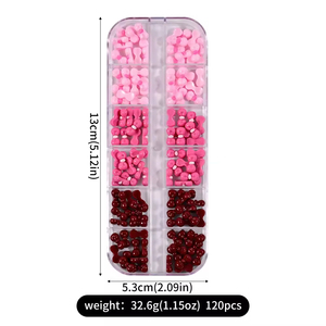 120Pcs Pink <b>Red</b> <b>Bow</b> Nail Charms Multi Color Resin Rhinestone Lovely Nail Art Decorations DIY Parts Box - Product Image 4