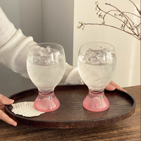Tasse à bière en forme de trophée de tasse de whisky de jus de boisson de verre de whisky de fond de montagne rose mignon 3D