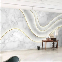 Panneau mural de réception chinois personnalisé 3d pour décoration de salon de beauté de luxe en marbre