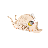Kit de Modelo de Caracol Mecánico de Madera Wincent DIY, Juguete Educativo de Ciencia STEM con Motor para Niños