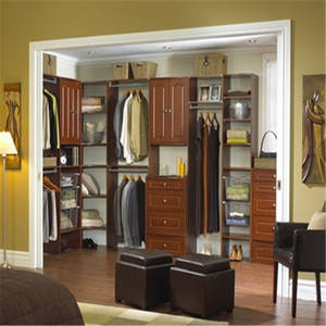Prima Luxury Single Gentleman Armoire complète avec tiroirs Meubles de chambre à coucher avec porte en verre - Product Image 5