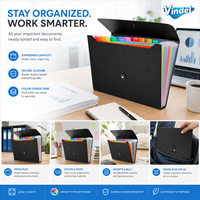 Carpeta de Archivo Transparente Impermeable para la Universidad, Biblioteca, Hogar, Oficina y Escuela, Tamaño A4, Estilo Plano, para Almacenamiento de Papel y Reportes
