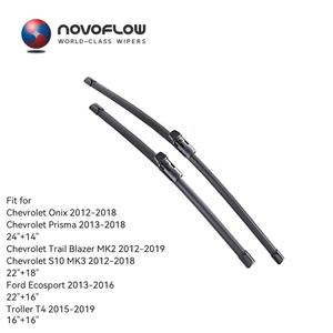 NOVOFLOW Kit spazzole tergicristallo anteriore per Ford Ecosport 2013 2014 2015 2016 <span class=keywords><strong>accessori</strong></span> auto in gomma naturale senza telaio - Product Image 6