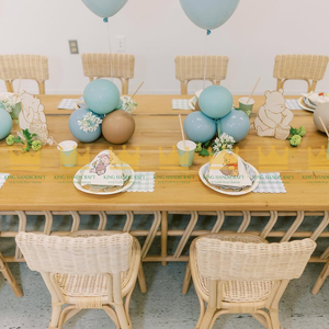 Silla Infantil de Ratán Moderna, Ligera y Hecha a Mano, Muebles Infantiles de Mimbre Natural Seguros para Cocina, Fiestas de Cumpleaños y Uso en Estudio - Product Image 5