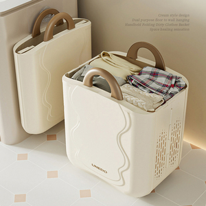 <span class=keywords><strong>Panier</strong></span> à linge pliable en plastique, <span class=keywords><strong>panier</strong></span> moderne de grande taille pliable pour la maison, simplicité, <span class=keywords><strong>rangement</strong></span> de salle de bain pour les vêtements sales - Product Image 6