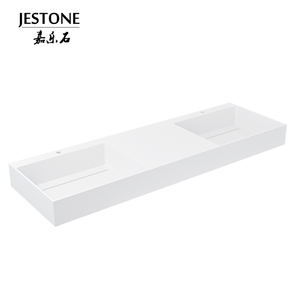 Lavabo in Superficie Solida Acrilica Funzionalista Jestone con Fondo Inclinato - Flusso d'Acqua Ottimizzato Riduce la Manutenzione Capacità 12L Montaggio a Parete - Product Image 1