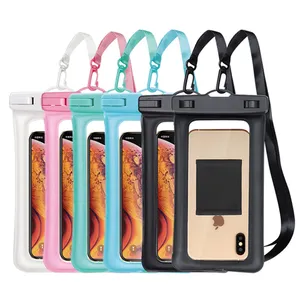 Hot-selling Tpu Water Proof Mobile Phone Pouch Case Running Armband Waterproof Phone Bag With Lanyard