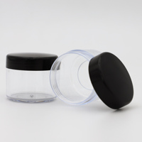 Pot en plastique transparent rond mini pour le voyage, le rangement, les produits de maquillage, les crèmes pour le visage, le bricolage, 20g, pot en PS