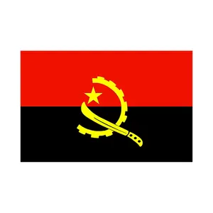 Flagnshow High End impreso 3x5 pies 90x150cm Angola nacional volando Bandera de Angola 100% poliéster