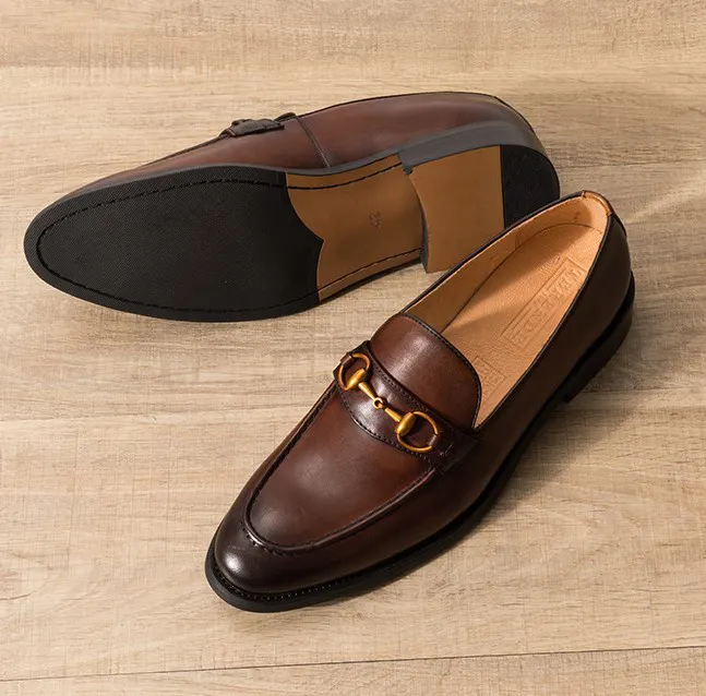 Men's Casual Penny Loafers Driving Flat Comfortable Walking Style Shoes Made of Italian Classic Genuine Leather