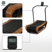 Tapis roulant manuel incurvé non motorisé en bois massif, commercial, 180 kg, auto-alimenté, certifié CE, OEM