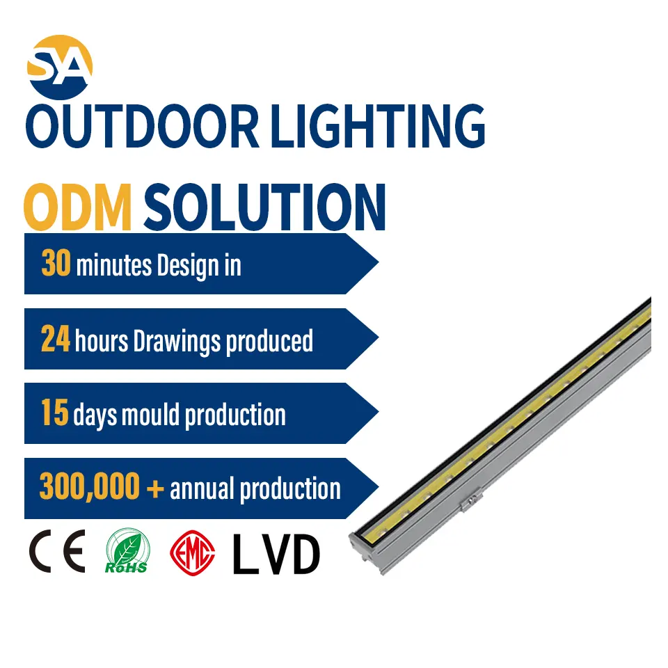 SYA-903 nova personalização de arquitetura paisagística 12W lâmpada de tira rgbw iluminação linear ao ar livre