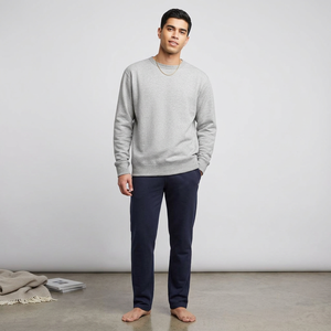 Wholesale Heavyweight Cotton <b>Waffle</b> T Shirt Long Sleeve Crew Neck Thermal Streetwear <b>Jumper</b> Pullover for <b>Men</b> - Product Image 1