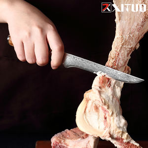 XITUO دمشق سكين نزع العظم الفولاذ المقاوم للصدأ سكاكين المطبخ اليدوية السمك فيليه السلمون سكين مخصص الجملة أدوات الطبخ - Product Image 4
