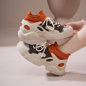 Zapatillas Deportivas Transpirables de Tejido Volador para Mujer, Estilo Mecha, con Plataforma y Aumento de Altura - Product Image 4
