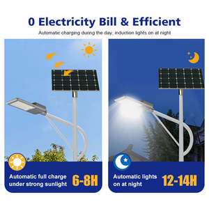 Focos Solares para Exteriores de 100w/200w/300w/400w/<span class=keywords><strong>500w</strong></span>, IP65 Impermeables, de Alta Potencia, Alimentados por Energía Solar, Farolas Solares Divididas para Jardín - Product Image 3