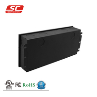 Caja de Conexiones con Carcasa Negra, Impermeable, 100W, 12V, 24V, 48V, Fuente de Alimentación Regulable y Duradera