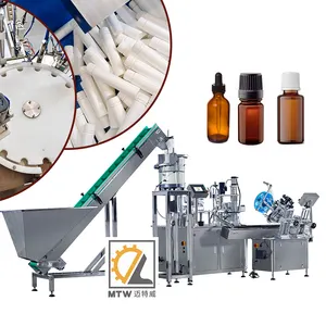 MTW automatic rotary tube capping pneumatic vial bottle filling machine for syrup