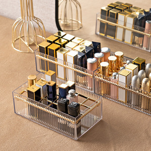 Transparent Lipstick Storage Box Multi Compartment Pet Makeup Organizer For Desktop Use - Product Image 3