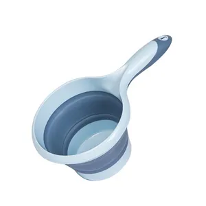 Fashion Products Supply Kitchenware Plastic Multi-Function Portable Spoon Creative Transparent PP Folding Water Scoop
