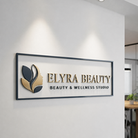 Lettres LED blanches en métal brossé rétroéclairées personnalisées pour salon de beauté, spa capillaire, studio de massage, devanture de magasin, réception, enseigne étanche