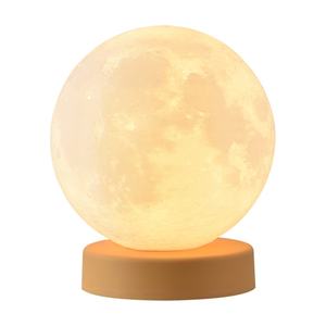 Lampe de chevet en forme de lune pour la décoration de la maison, lampe de table rechargeable par USB, cadeau, lampe de nuit LED moderne à commande tactile et à intensité variable pour l'intérieur - Product Image 6