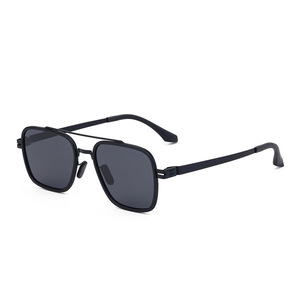 Gafas de Sol Polarizadas para Hombre My-Ztt004, Marco de Metal Negro, Lentes TAC UV400, Antideslumbrantes, Protección Solar para Conducir, Estilo Instagram - Product Image 3