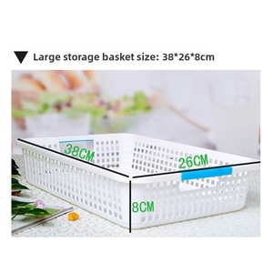 Cesta de Almacenamiento Rectangular de Plástico para Escritorio, Archivador de Oficina, Caja de Aperitivos para el Hogar o Supermercado, Organizador - Product Image 4