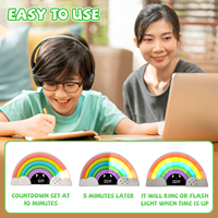 Neuer Regenbogen-Digitaltimer Zeitmanagement-Tool 99-Minuten-Countdown Visueller Timer für Schüler Kinder Selbstdisziplin-Studierlampe