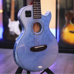 Guitarra Electroacústica Ultrafina de Madera Maciza con Efectos de Sonido Integrados, Altavoz Compacto Incorporado, Resonancia; 41 Pulgadas, Sólida - Product Image 1