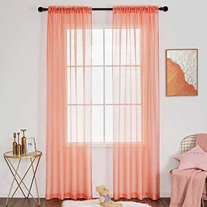 XinLan Breathable Transparent Voile Drapes, Modern Window Curtains for <strong>Bedroom</strong> - Product Image 4