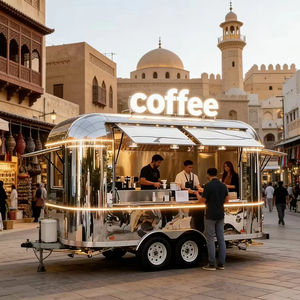 Chariots alimentaires mobiles personnalisables pour café, glaces, hot-dogs, vente en Chine, remorques de restauration BBQ - Product Image 1