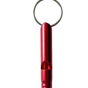 Sifflet de survie en alliage d'aluminium, 45x10mm, porte-clés multicolore durable pour le camping, la randonnée, équipement de sécurité - Product Image 5
