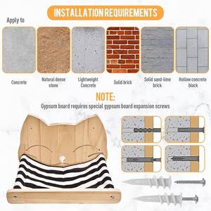 Cama de madera para gatos montada en la pared, marco de escalada para gatos con función colgante, suministros para mascotas para gatitos - Product Image 3