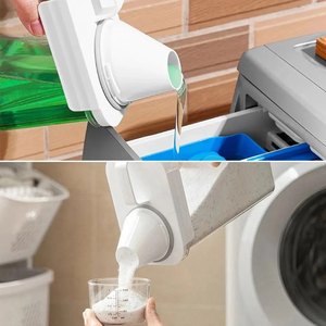 Portable Washing Powder Dispenser with Measuring Cup Airtight <strong>Laundry</strong> Liquid Storage <strong>Jar</strong> for Convenient and Efficient <strong>Laundry</strong> - Product Image 3