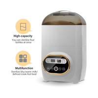 Chauffe-biberon électrique en plastique, stérilisateur à vapeur, séchage, désinfection en 15 minutes, 4-6 biberons, 300W, 220-240V, pour nouveau-né, usage domestique
