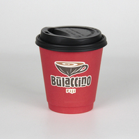 Gobelets en papier jetables personnalisés avec logo pour café, qualité alimentaire, 8 et 12 oz, à paroi simple ou double, avec couvercle pour boissons