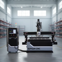 Routeur CNC industriel SIMAN 4x8 2040 6,5x13 pi avec table à vide grand format, moteur à roulement haute rigidité Syntec, pour signalétique simple
