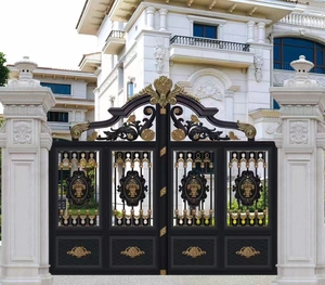 Portes <span class=keywords><strong>de</strong></span> jardin électriques en fonte d'aluminium <span class=keywords><strong>de</strong></span> style européen portes <span class=keywords><strong>de</strong></span> villa <span class=keywords><strong>de</strong></span> 6 pieds <span class=keywords><strong>de</strong></span> haut et porte <span class=keywords><strong>de</strong></span> cour pour un usage domestique - Product Image 6