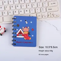 A7 Draagbare Spiraalvormige Notebook Met Side Flip Design Bedrukte Omslag Perfecte Kerstcadeauprijs Voor Studenten En Kantoorgebruik