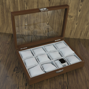 Astuccio portaoggetti per orologi in legno Roed da 12 pezzi - Product Image 1