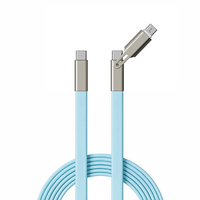 Cable de Datos PD de Silicona Líquida de Carga Rápida de Alta Velocidad de 240 W, Cable Cargador USB Tipo C para Teléfono Móvil y Tableta