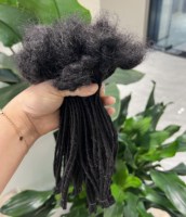 En gros 100% Raw Mongol Remy Cheveux À La Main Crochet Afro Serrures 0.2cm Largeur Dreadlocks Humains
