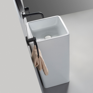 Di alta qualità rettangolare piedistallo <span class=keywords><strong>lavabo</strong></span> <span class=keywords><strong>a</strong></span> mano <span class=keywords><strong>lavabo</strong></span> sanitario pavimento in ceramica <span class=keywords><strong>bagno</strong></span> lavandino - Product Image 3