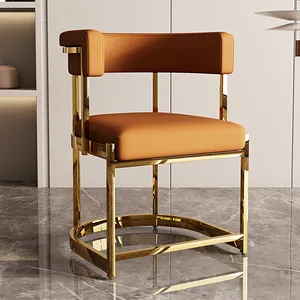 Lederstühle Gold Luxus nordisch modern Holzstoff Metall-Set Samte Flügel Heim Sofa Lounge Akzent-Möbel Wohnzimmer-Stühle