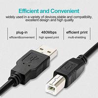 SYONG USB 2,0 Cable de impresora a ordenador de alta velocidad tipo A/B macho a macho Cable de carga de datos de alimentación para escáner PVC chaqueta trenza