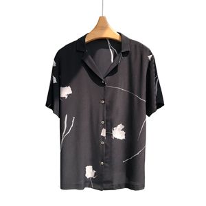 Blusa de Verano Elegante para Mujer, de Seda Francesa Tejida, Manga Corta, Diseño Único, Base Blanca con Estampado de Rosas, Transpirable, de Lujo, ODM - Product Image 1