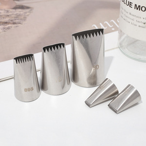 Embout de douille <span class=keywords><strong>en</strong></span> acier inoxydable de qualité professionnelle 352 pour motifs de feuilles et décoration créative de gâteaux floraux avec kits d'outils - Product Image 2